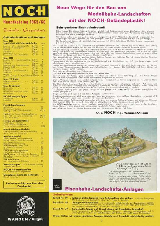 Seite 2 NOCH Katalog 1965-1966
