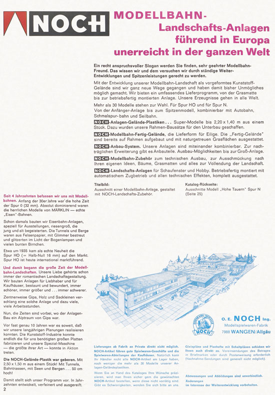 Seite 2 NOCH Katalog 1972