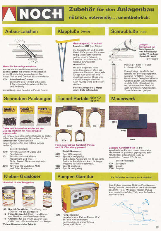 Seite 31 NOCH Katalog 1972