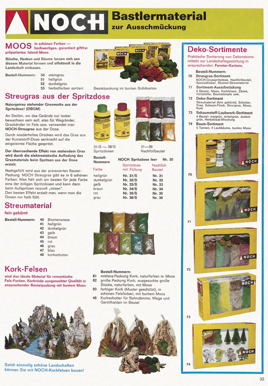 Seite 33 NOCH Katalog 1972