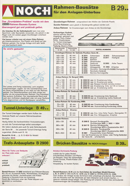 Seite 36 NOCH Katalog 1973