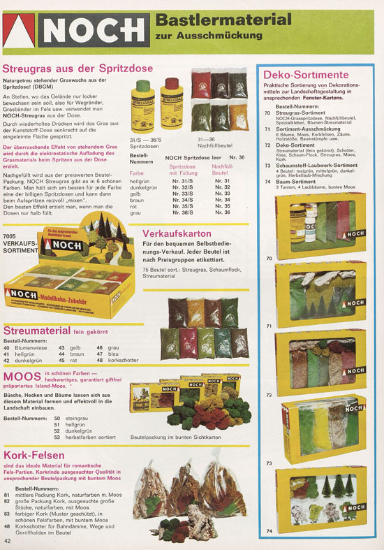 Seite 42 NOCH Katalog 1973