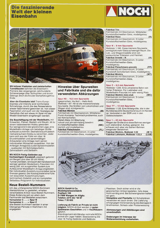 Seite 6 NOCH Katalog 1980