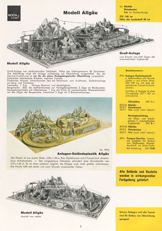 Seite 3 NOCH Katalog Modellbahn-Anlagen 1963-1964