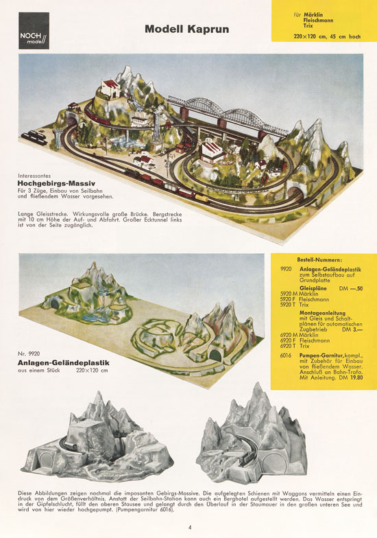 Seite 4 NOCH Katalog Modellbahn-Anlagen 1963-1964