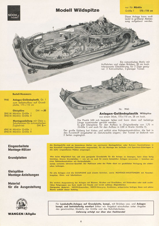 Seite 6 NOCH Katalog Modellbahn-Anlagen 1963-1964