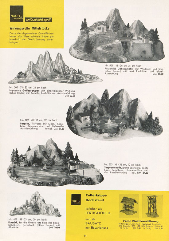 Seite 14 NOCH Katalog Modellbahn-Anlagen 1963-1964
