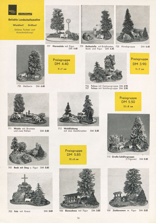 Seite 16 NOCH Katalog Modellbahn-Anlagen 1963-1964