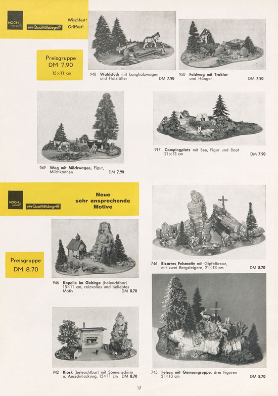 Seite 17 NOCH Katalog Modellbahn-Anlagen 1963-1964