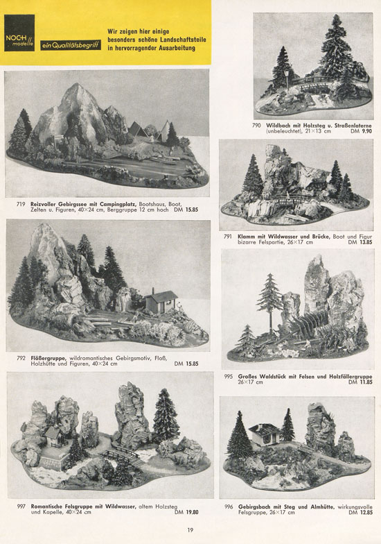 Seite 19 NOCH Katalog Modellbahn-Anlagen 1963-1964