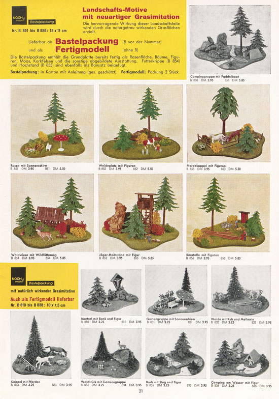 Seite 21 NOCH Katalog Modellbahn-Anlagen 1963-1964