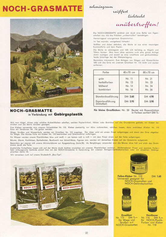 Seite 22 NOCH Katalog Modellbahn-Anlagen 1963-1964