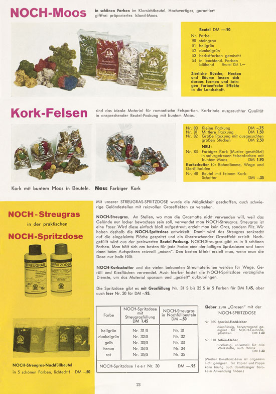 Seite 23 NOCH Katalog Modellbahn-Anlagen 1963-1964