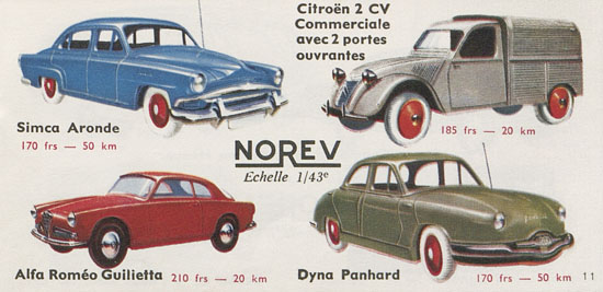 Norev catalogue 1959