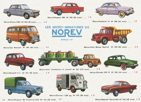 Norev catalogue 1964