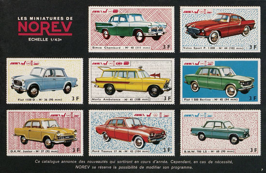 Norev catalogue 1966