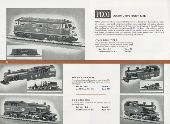 Peco Model Railway Products catalogue 1968