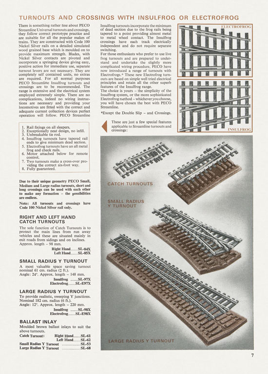 Peco Model Railway Products catalogue 1977