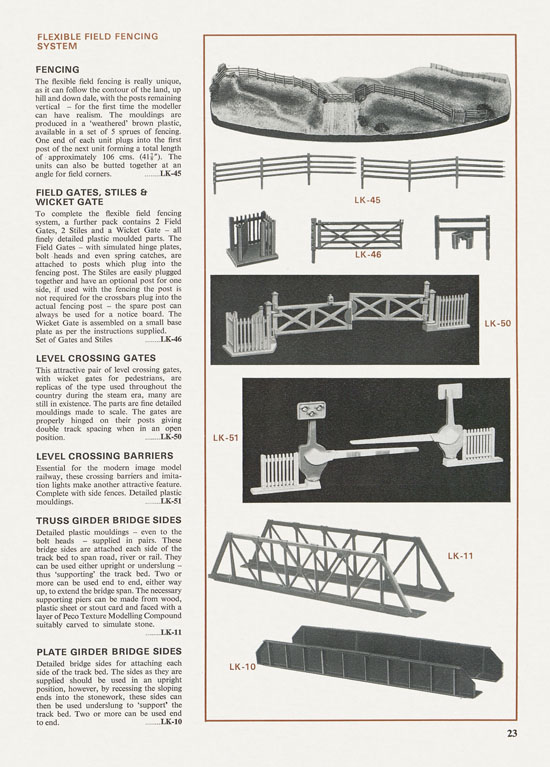 Peco Model Railway Products catalogue 1977