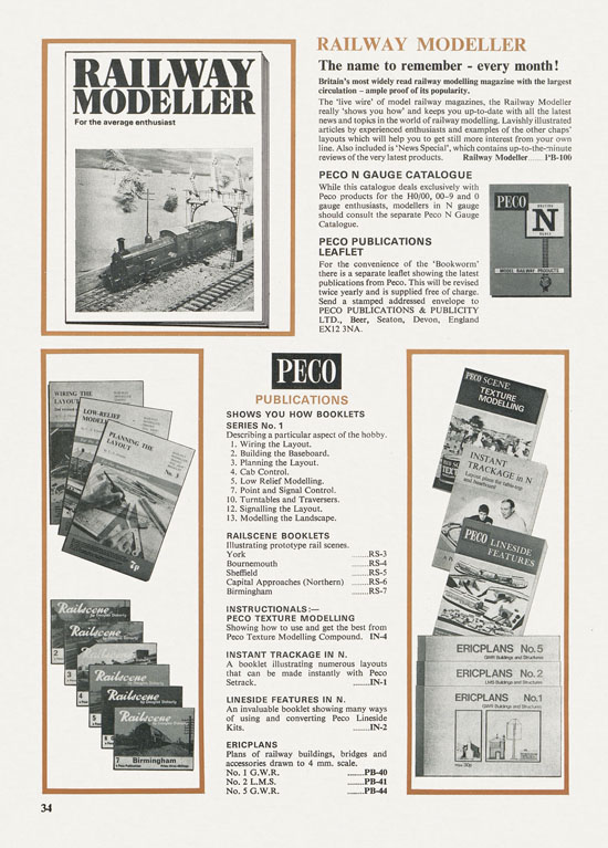 Peco Model Railway Products catalogue 1977