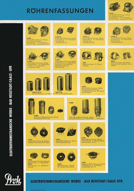 Preh-Werke Prospekt Elektromechanische Bauelemente 1961