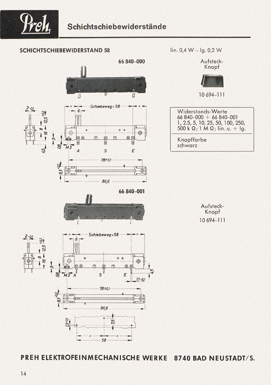 Seite 16 Preh Lagerkatalog 1974-1975