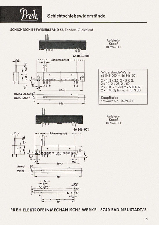Seite 17 Preh Lagerkatalog 1974-1975