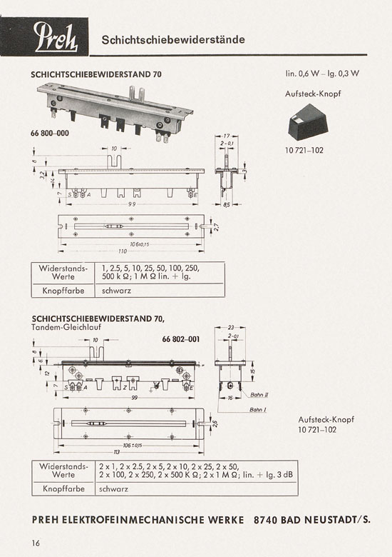 Seite 18 Preh Lagerkatalog 1974-1975