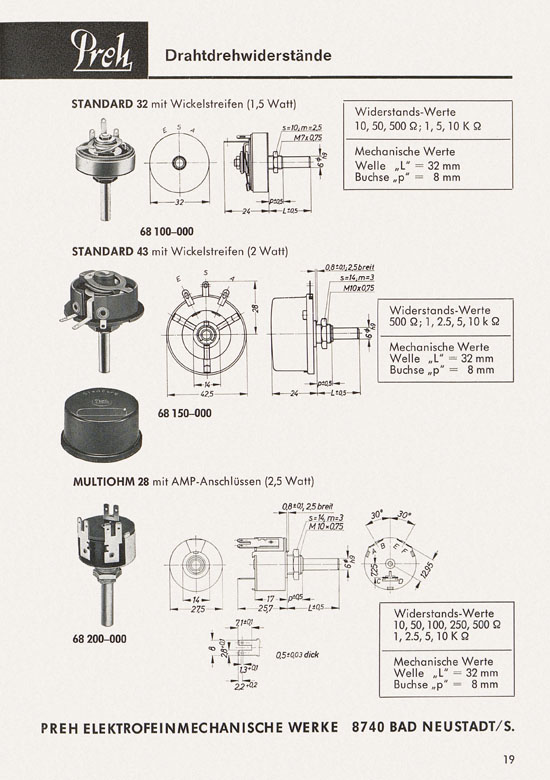 Seite 21 Preh Lagerkatalog 1974-1975