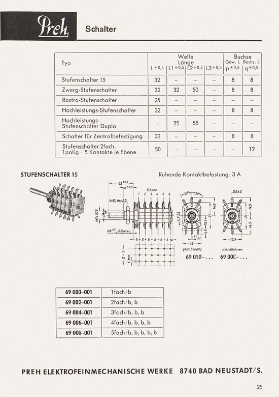Seite 27 Preh Lagerkatalog 1974-1975