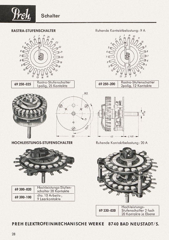 Seite 30 Preh Lagerkatalog 1974-1975