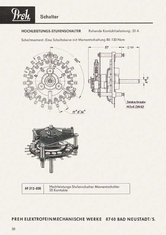 Preh Lagerkatalog 1974-1975