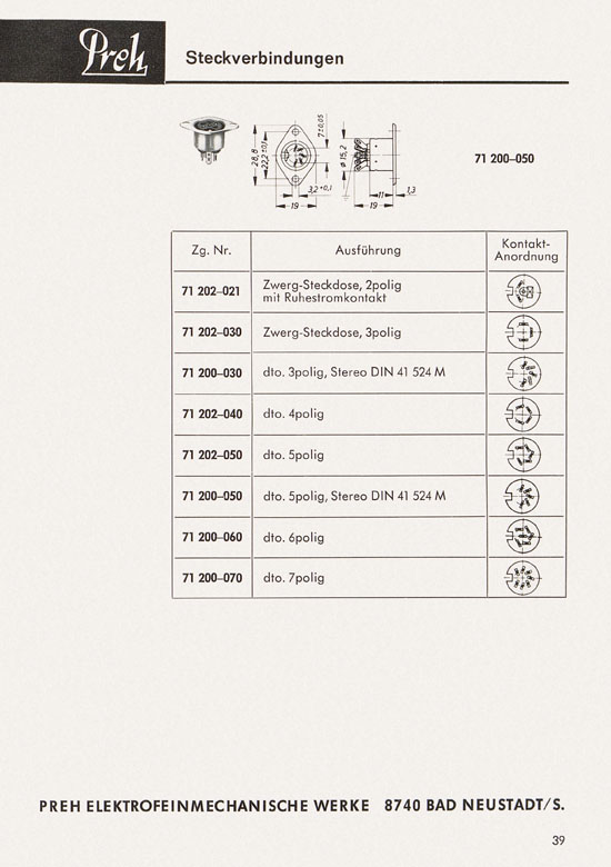 Seite 41 Preh Lagerkatalog 1974-1975