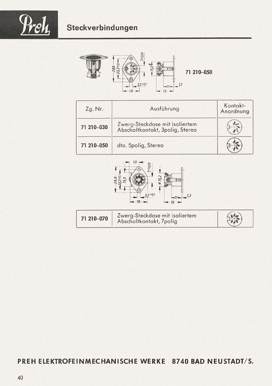 Seite 42 Preh Lagerkatalog 1974-1975