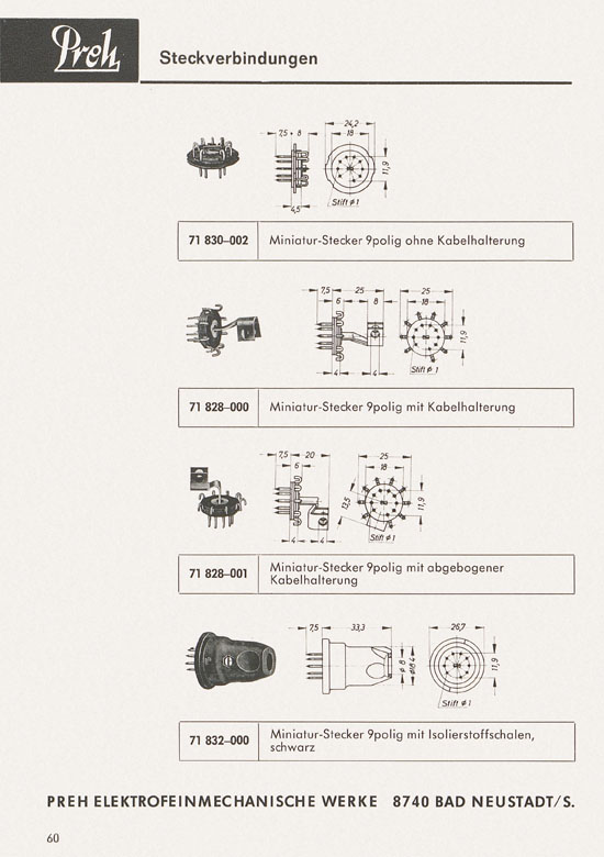 Seite 62 Preh Lagerkatalog 1974-1975