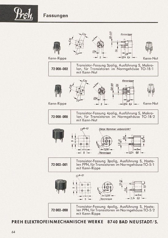 Seite 66 Preh Lagerkatalog 1974-1975