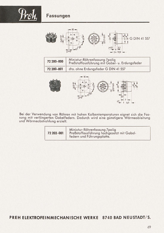 Seite 71 Preh Lagerkatalog 1974-1975