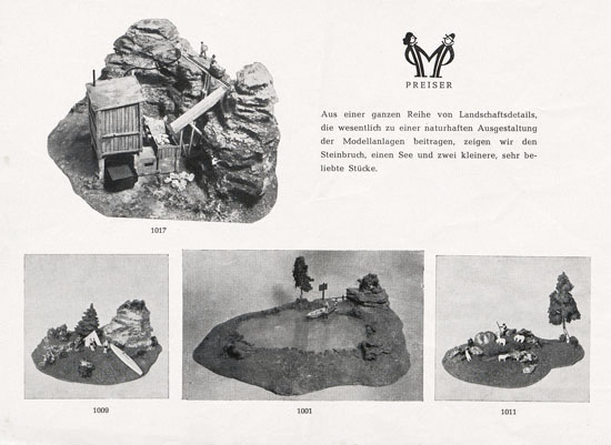 Seite 2 Preiser Katalog 1955, Preiser Figuren, Preiser H0