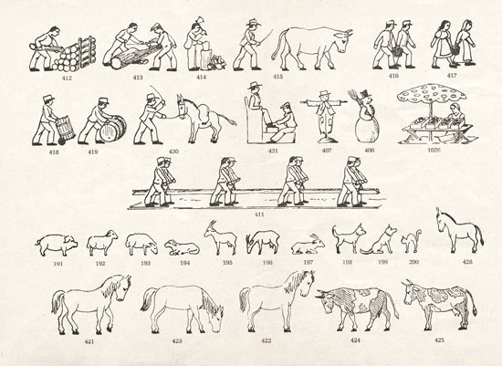 Seite 6 Preiser Katalog 1955, Preiser Figuren, Preiser H0
