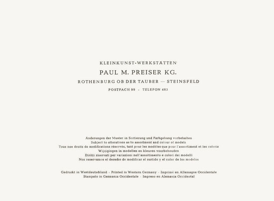 Seite 4 Preiser Kollektion 1958