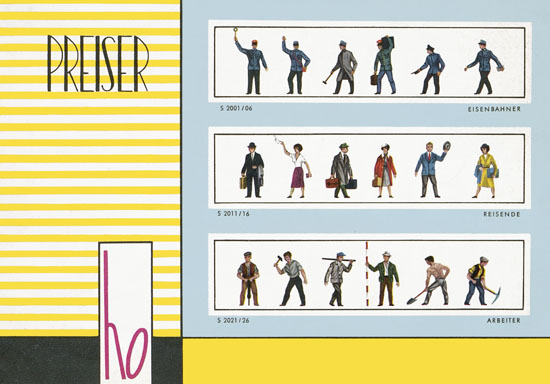 Preiser Katalog 1958, Preiser Figuren, Preiser H0