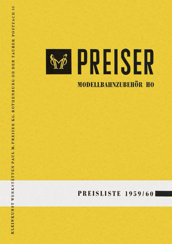 Seite 1 Preiser Modellbahnzubehör Preisliste 1959/60