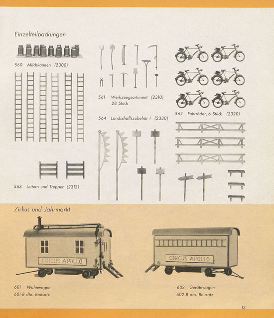Seite 13 Preiser Hauptkatalog 1960