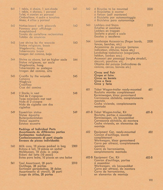 Seite 23 Preiser Hauptkatalog 1960