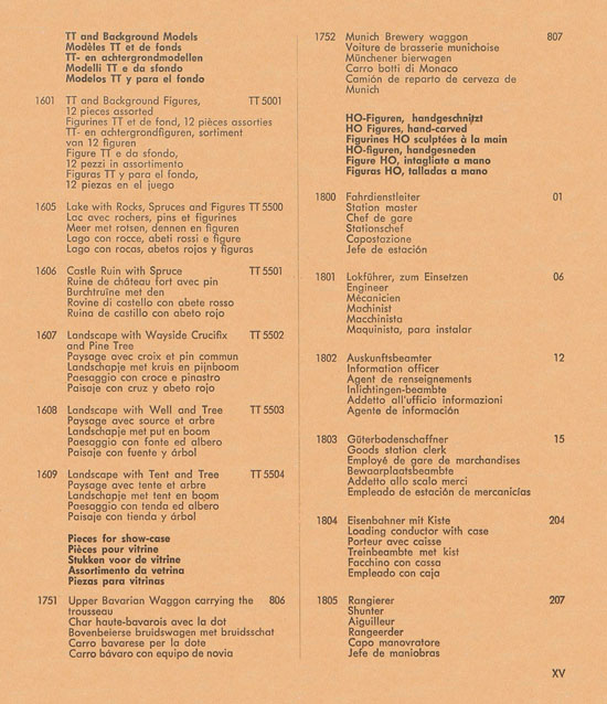 Seite 31 Preiser Hauptkatalog 1960