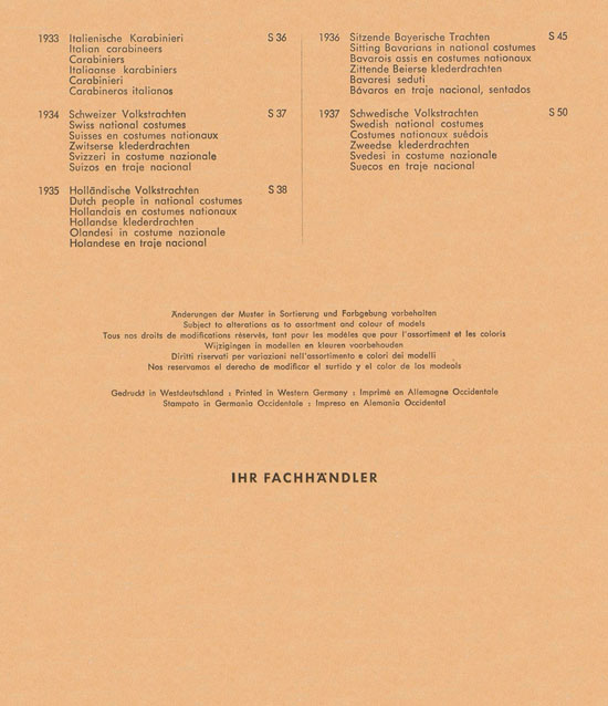 Seite 36 Preiser Hauptkatalog 1960