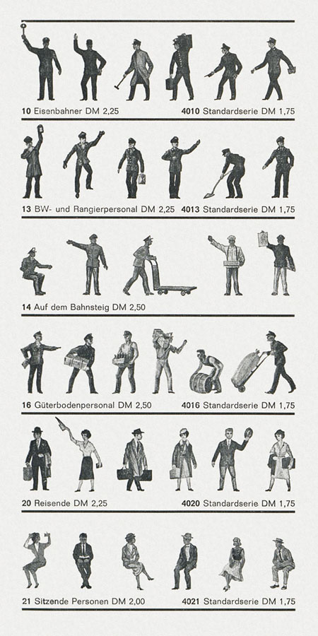 Preiser Figuren Auswahl 1965