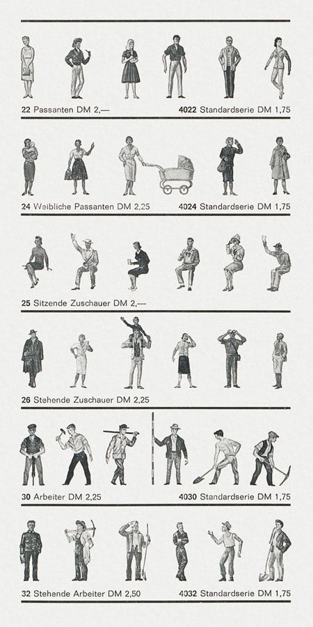 Preiser Figuren Auswahl 1965