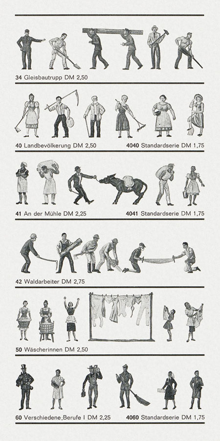 Preiser Figuren Auswahl 1965