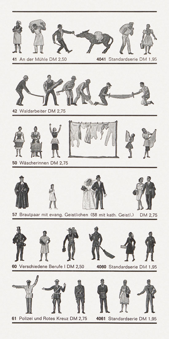 Seite 4 Preiser Figuren Auswahl 1966